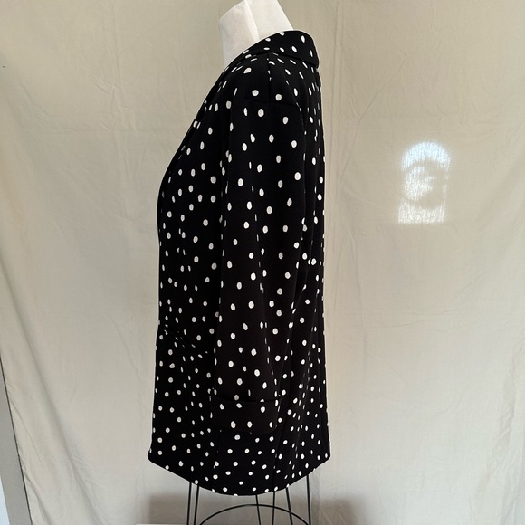 Polka Dot Blazer Maurices Versa Jacket open front black and white XXL elbow - Picture 8 of 16